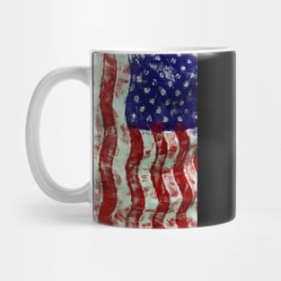 Vintage and Grungy Design of the American Flag Mug